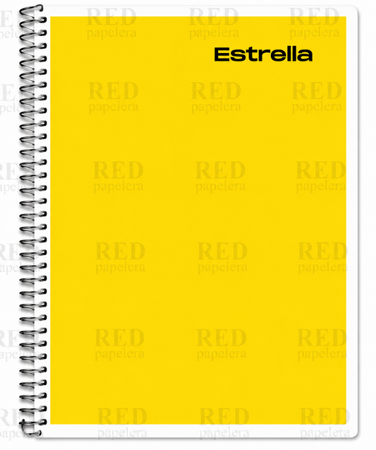 CUADERNO ESPIRAL DE FORMA FRANCESA 100 HOJAS DE RAYA MARCA ESTRELLA