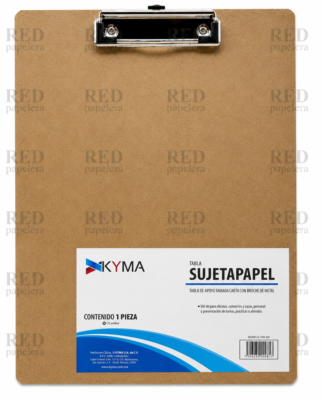 TABLA SUJETADOCUMENTOS TAMAÑO CARTA MARCA KYMA
