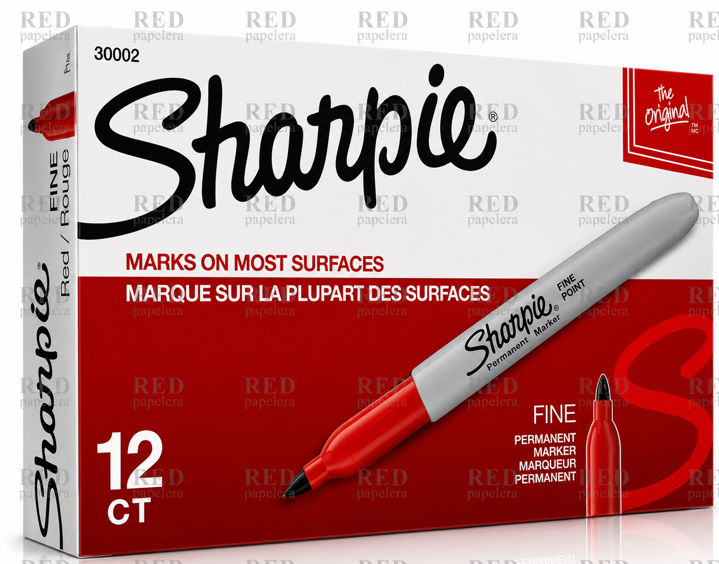 MARCADOR PERMANENTE ROJO  PUNTO FINO MARCA SHARPIE