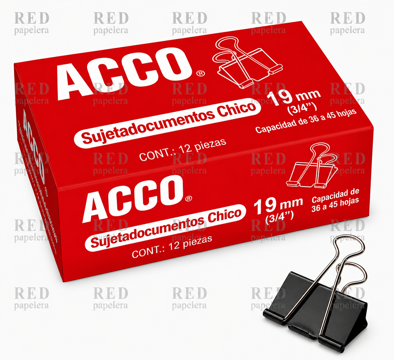 SUJETA DOCUMENTOS MARCA ACCO 19 MM