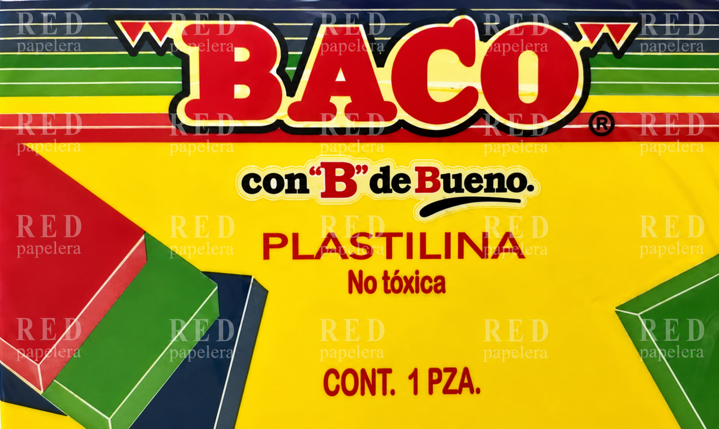 PLASTILINA AMARILLA DE 180 GRAMOS MARCA BACO