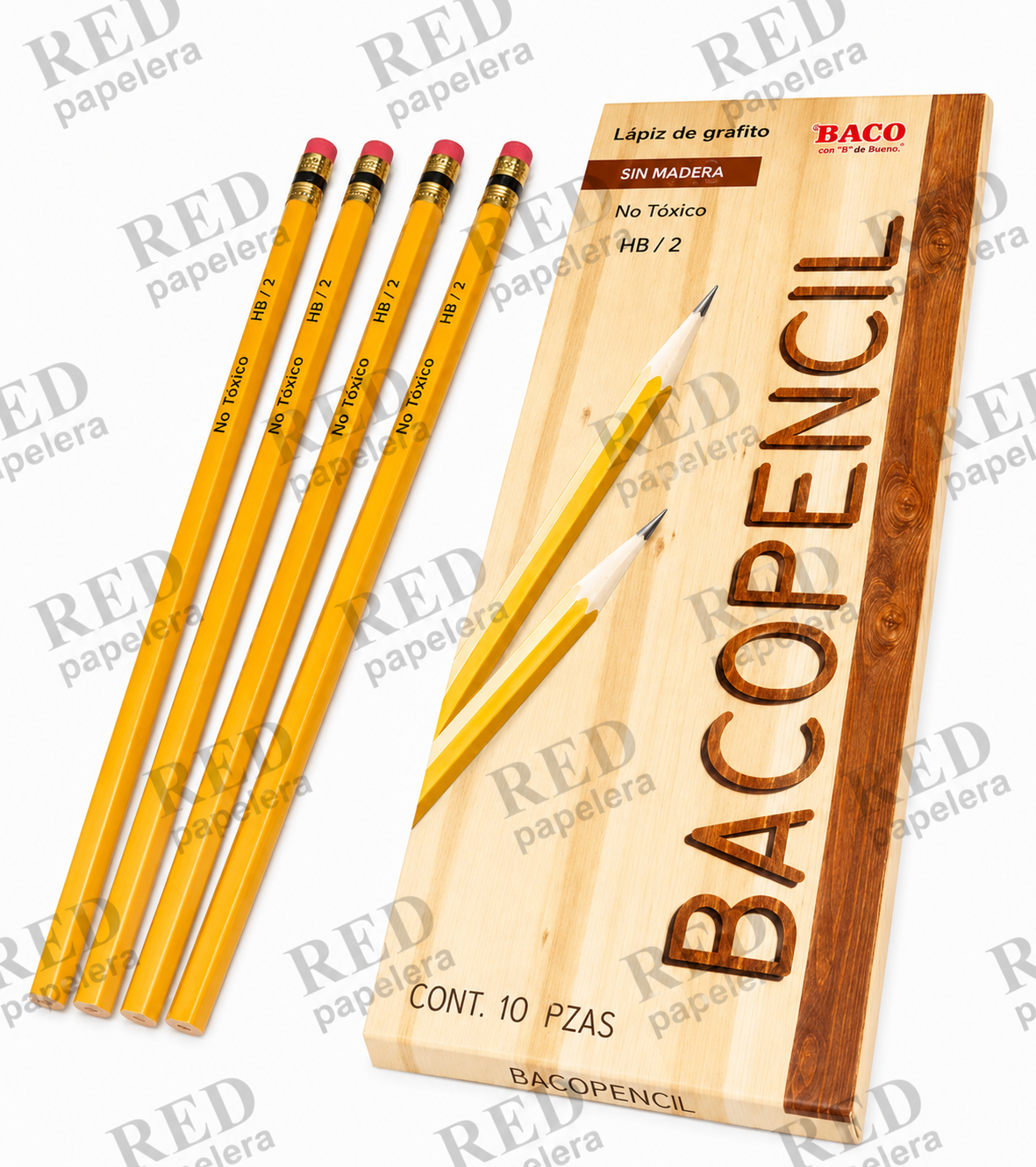 LAPIZ DE GRAFITO HB/2 SIN MADERA MARCA BACO