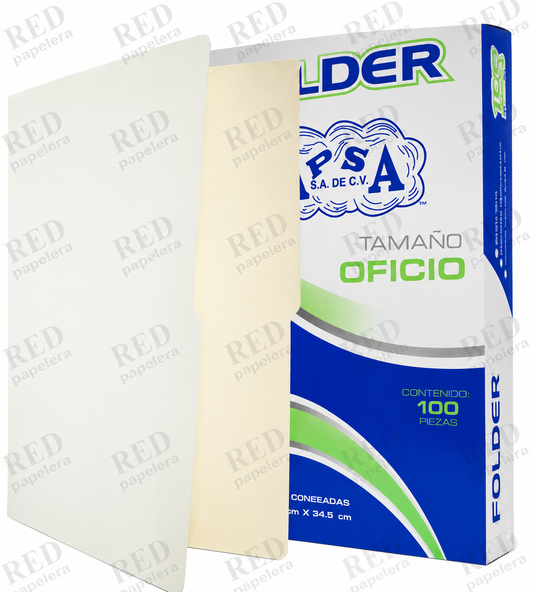 FOLDER TAMAÑO OFICIO COLOR CREMA MARCA APSA