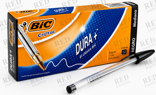 BOLIGRAFO BIC CRISTAL DURA COLOR NEGRO PUNTO MEDIO