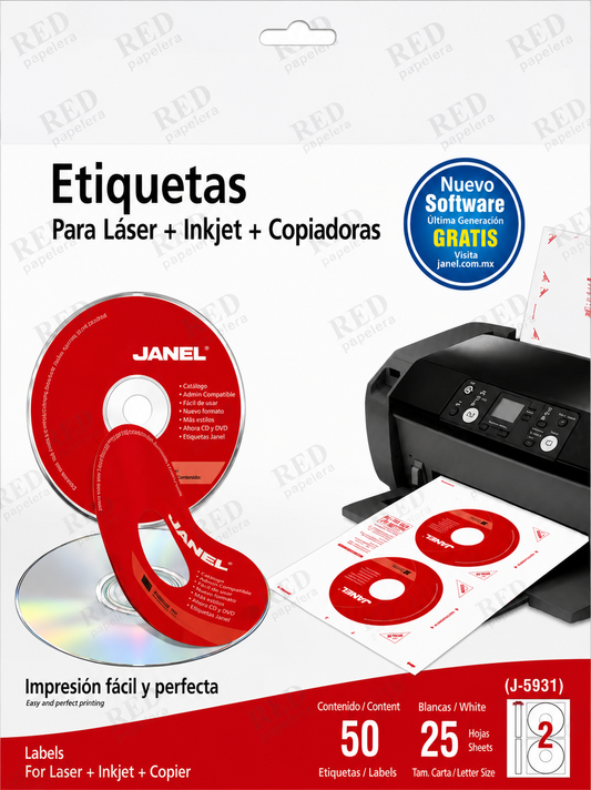 ETIQUETA LASER 117MM CD JANEL