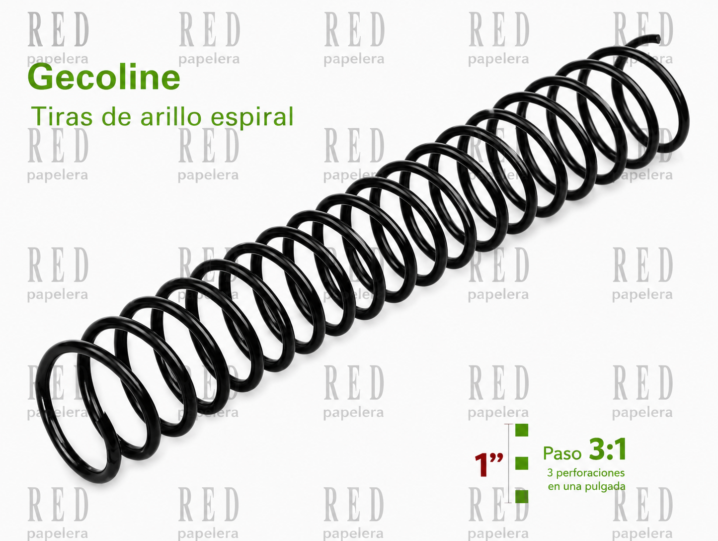 Arillo Espiral 3:1  “12mm” Color Negro
