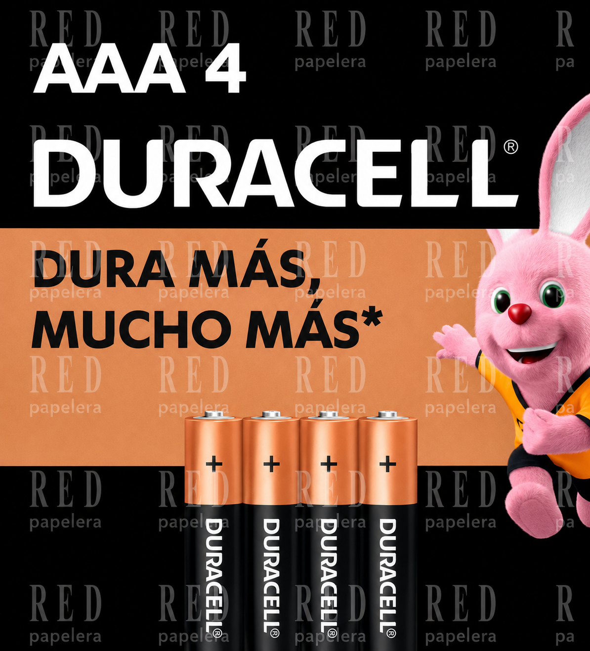 4 Baterías recargable AAA Duracell
