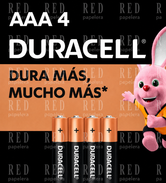 4 Baterías recargable AAA Duracell