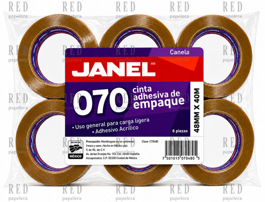 CINTA ADHESIVA DE EMPAQUE JANEL 070 DE 48MMX40M