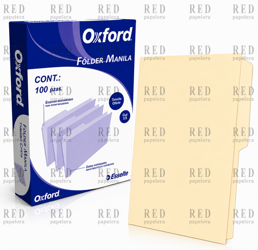 FOLDER MANILA T OFICIO CEJA 1/2 MARCA OXFORD