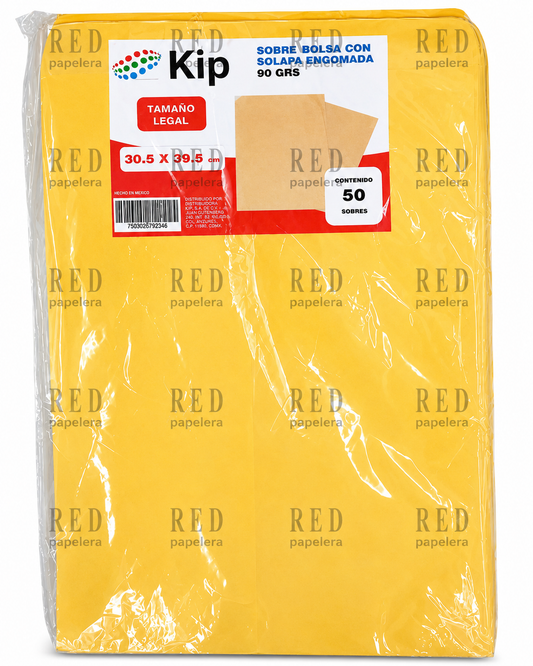 SOBRE BOLSA 30.5X39.5 COLOR MANILA MARCA KIP